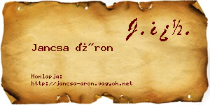Jancsa Áron névjegykártya