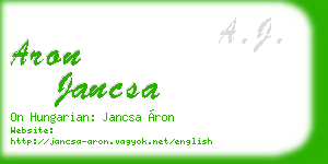 aron jancsa business card